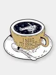 Карамельный пин металлический на булавке "Космос" Cosmonaut, значок на одежду, брошь