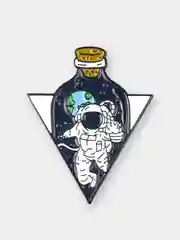 Темно-синий пин металлический на булавке "Космос" Cosmonaut, значок на одежду, брошь