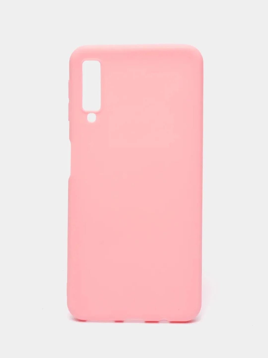 Розовый чехол для Samsung Galaxy A7 2018, А750 (Самсунг Галакси А7), прозрачный
