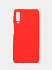 Красный чехол для Samsung Galaxy A7 2018, А750 (Самсунг Галакси А7), прозрачный