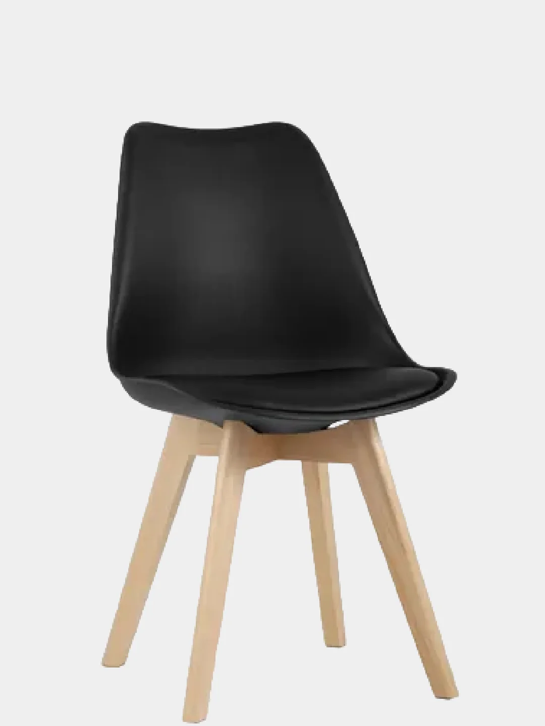 Стул кухонный Eames с мягким сиденьем, комплект 1шт, 2шт, 4шт (белый, черный)