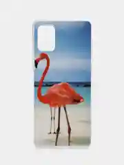 Голубой чехол Samsung Galaxy A51 (Самсунг Галакси А51) силиконовый с рисунком