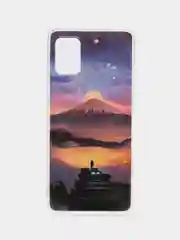 Аметистовый чехол Samsung Galaxy A51 (Самсунг Галакси А51) силиконовый с рисунком