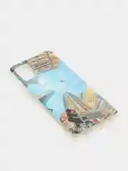 Небесно-голубой чехол Samsung Galaxy A51 (Самсунг Галакси А51) силиконовый с рисунком