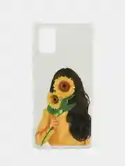 Желтый чехол Samsung Galaxy A51 (Самсунг Галакси А51) силиконовый с рисунком