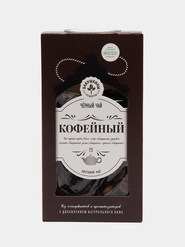 Черный чай "Бабушкины рецепты" Кофейный, 75 гр