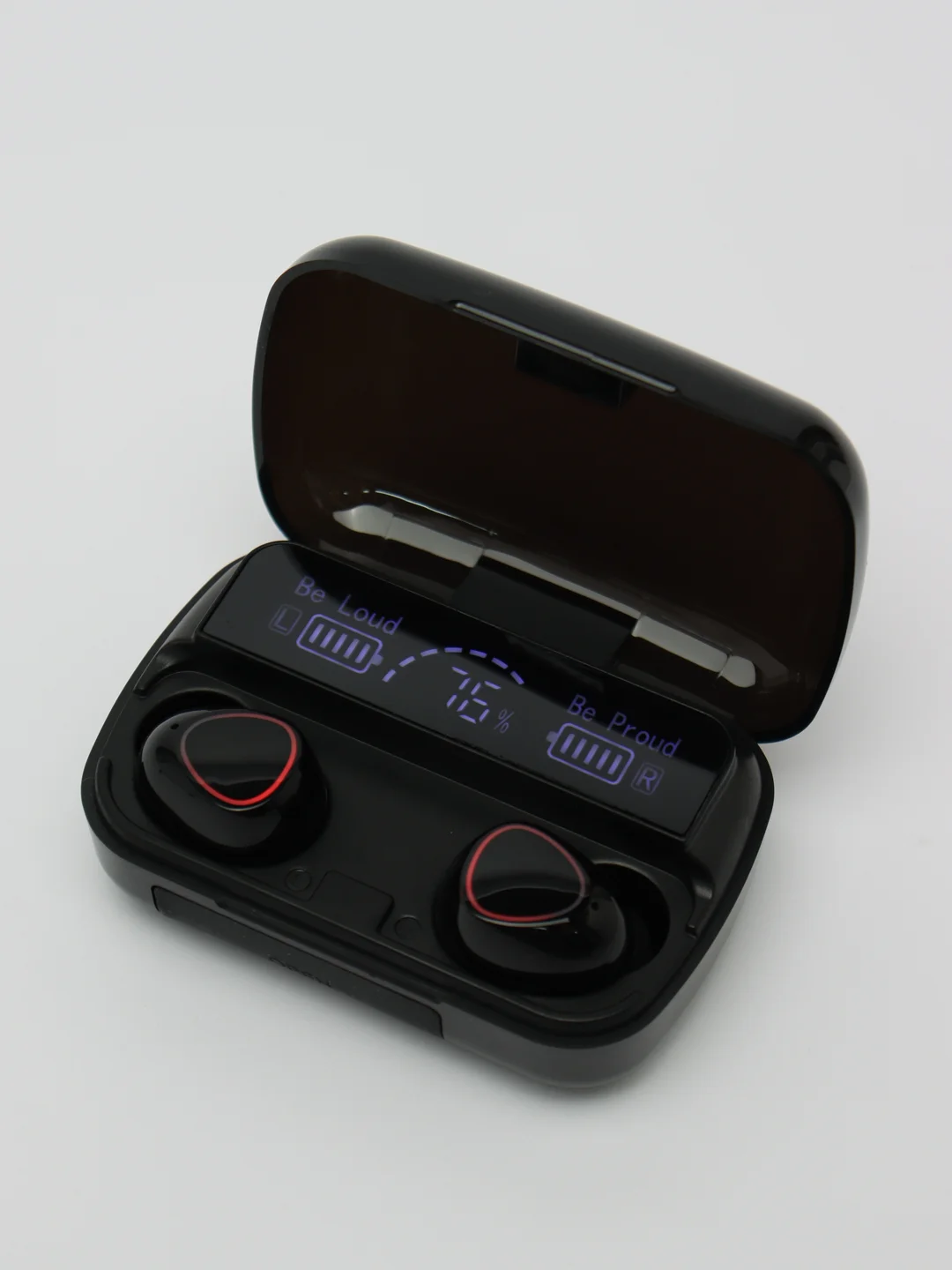 Наушники вакуумные беспроводные M10 с Power Bank, USB кабелем, дисплей с процентом заряда