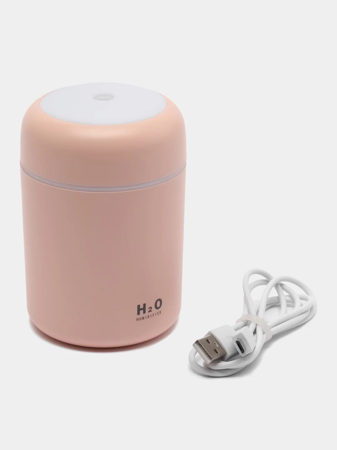 Розовый ультразвуковой увлажнитель воздуха Humidifier, с подсветкой