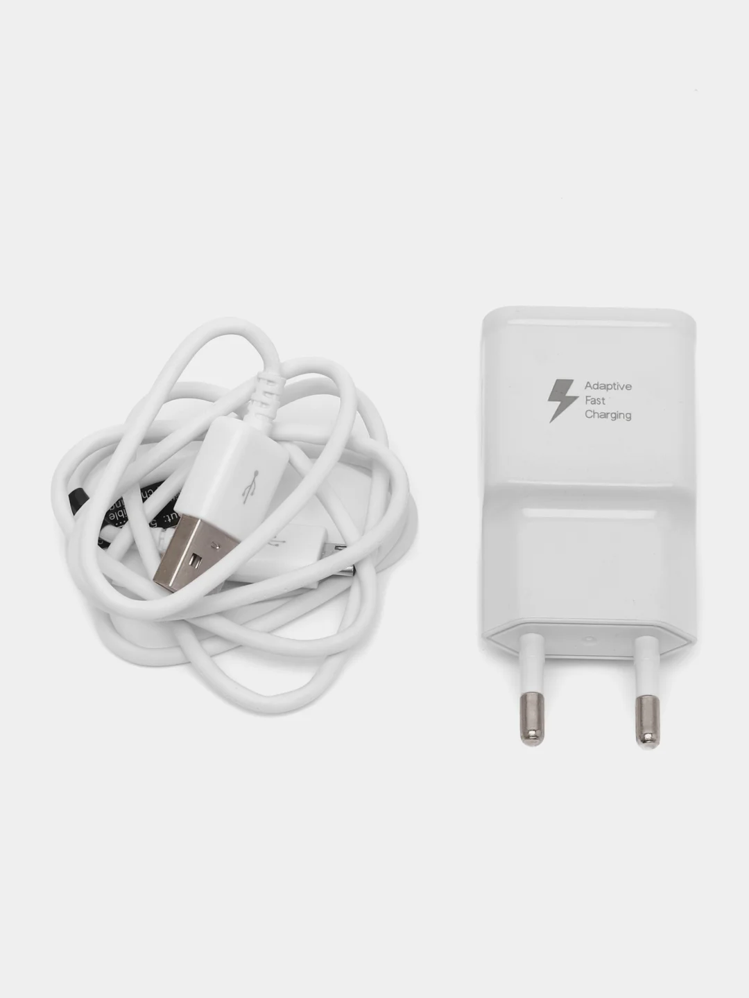 Белый блок питания с кабелем USB - Micro, Lightning