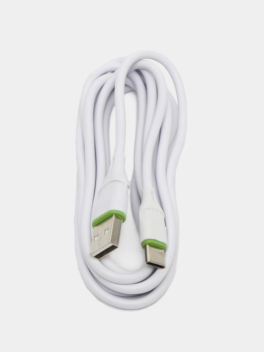 Белый usb-кабель Lightning, Type-C, Micro, 2 метра