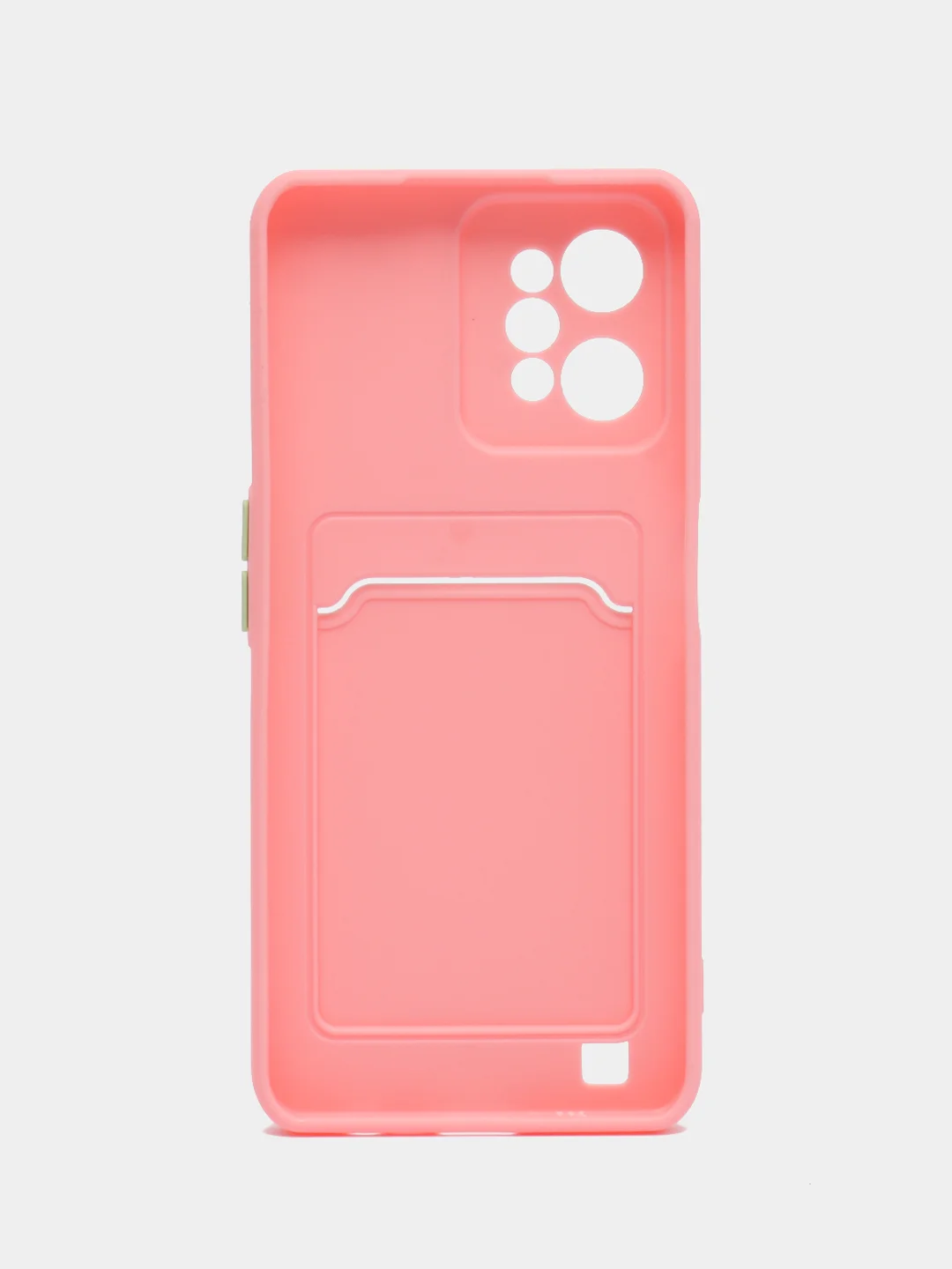 Розовый чехол REALME C31 с карманом для карточки, и защитой камеры
