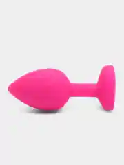 Розовый набор анальных силиконовых пробок (3 штуки)
