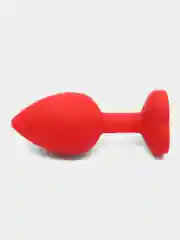Красный набор анальных силиконовых пробок (3 штуки)
