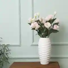 Белый искусственные цветы Эустома, растения, букет, зелень, декор, в горшке, декоративная, 1 шт