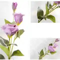 Белый искусственные цветы Эустома, растения, букет, зелень, декор, в горшке, декоративная, 1 шт