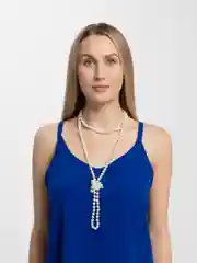 Белый бусы из искусственного жемчуга