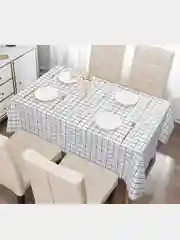 Белый скатерть-клеенка на стол