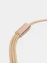 Золотой кабель для зарядки 3 в 1 USB ( iPhone Lightening / Micro USB / Type - C ) универсальный