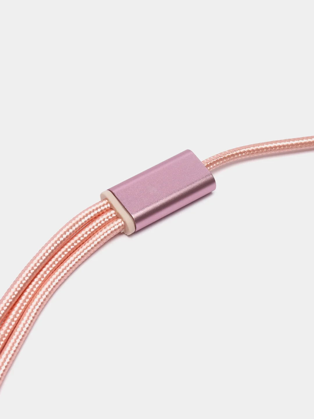 Розовый кабель для зарядки 3 в 1 USB ( iPhone Lightening / Micro USB / Type - C ) универсальный
