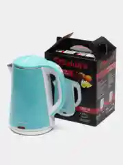 Голубой чайник электрический Sakura SA-2150WBL с двухслойным корпусом 2.2л