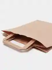 Крафт-пакет 2 шт подарочный с плоскими ручками, бумажный, упаковочный