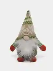 Бежевый гном новогодний