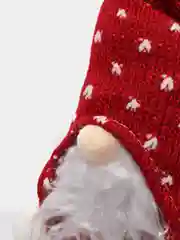 Бордовый гном новогодний