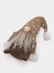 Коричневый гном новогодний