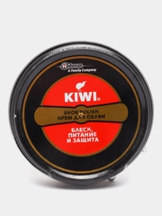 Крем KIWI для обуви блеск, питание и защита, 50 мл, черный