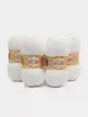 Слоновая кость пряжа плюшевая Софти Ализе Alize Softy 100% микрополиэстер  50 г  115 м