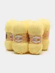 Желтый пряжа плюшевая Софти Ализе Alize Softy 100% микрополиэстер  50 г  115 м