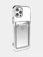 Оранжевый чехол с карманом для карт iPhone XR, 11, 12, 13, 14, Pro, Pro Max, Plus, 7, 8, айфон
