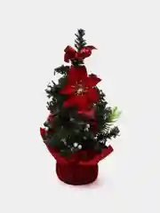 Красный мини елка, елочка новогодняя, настольная, искусственная, ель 20 см