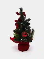 Красный мини елка, елочка новогодняя, настольная, искусственная, ель 20 см