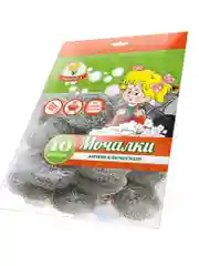 Губка,  губки, мочалки металлическая 10 штук  для мытья посуды