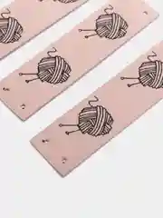 Бирки пришивные из эко-кожи  для изделий Handmade 10 шт., светло-розовый