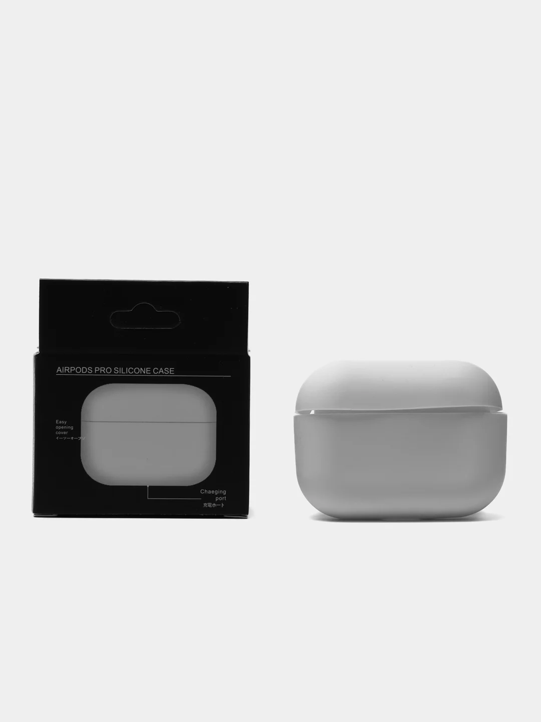 Белый силиконовый чехол для наушников AirPods Pro