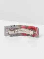 Серый меланж заколка автомат для волос