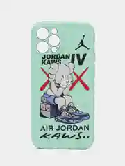Бирюзовый чехол для iPhone 12 Pro KAWS