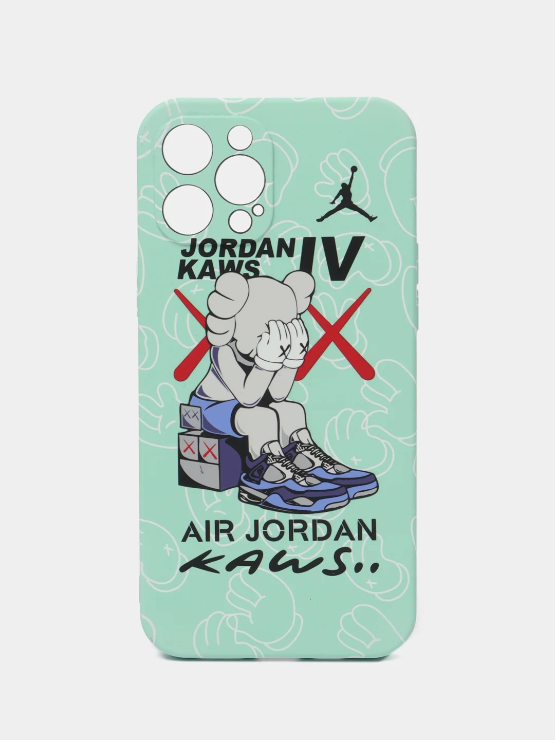 Бирюзовый чехол Kaws для iPhone 12 Pro Max