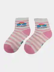 Кораллово-розовый носки детские для девочек с единорогом, хлопок