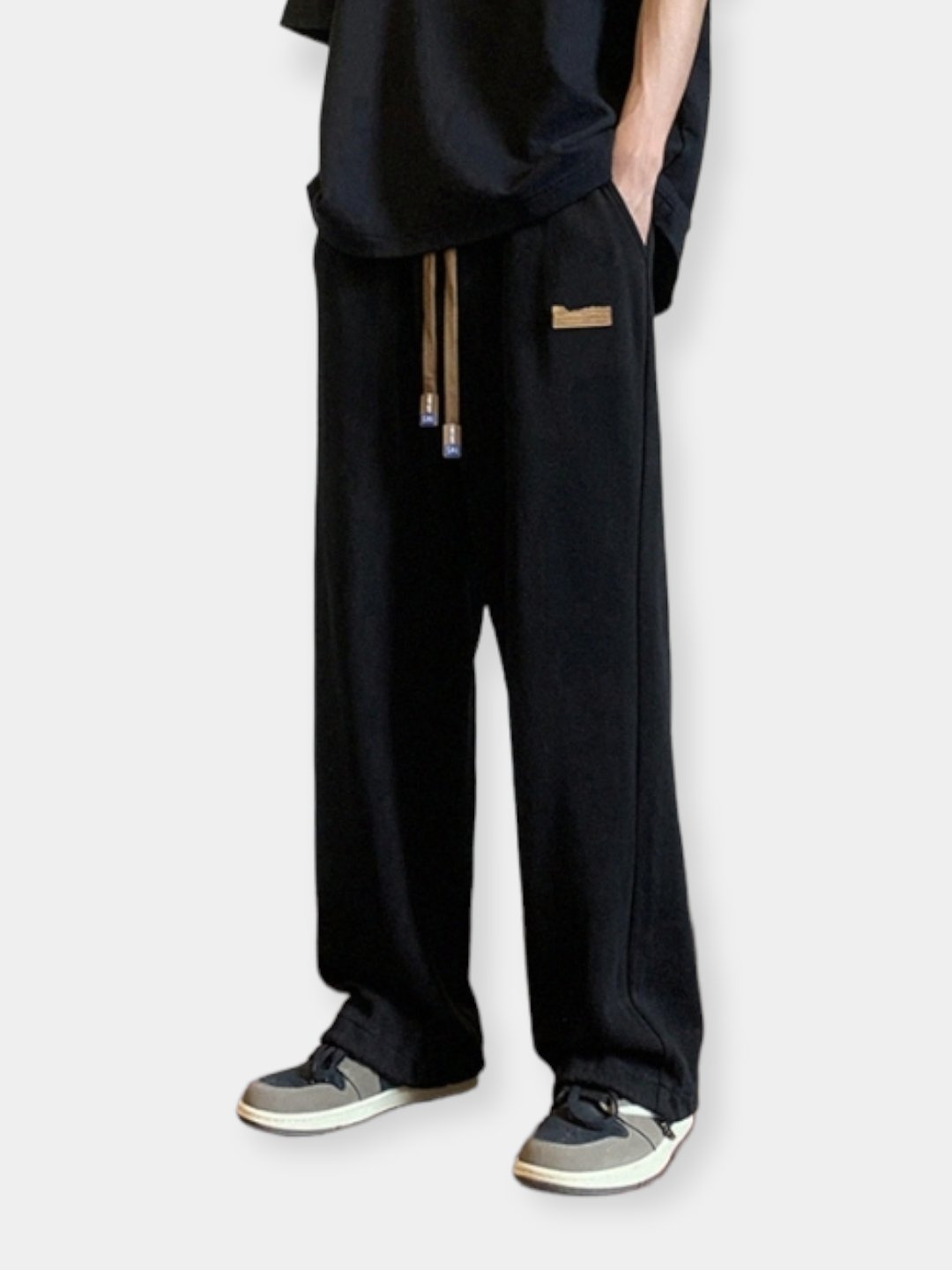 Брюки мужские, широкие штаны, трико, прямые брюки свободного кроя купить поцене 1650 ₽ в интернет-магазине KazanExpress