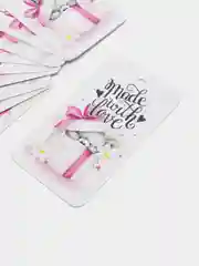 Пурпурный 10 шт. Бирки "Ручная работа", "Hand made", "Made with love", "Сделано с любовью"