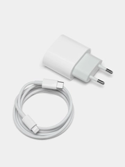 Зарядное устройство для iPhone: блок Type-C, 20W и кабель Type-C - Lightning