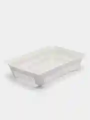 Лоток для кошачьего туалета, с сеткой, глубокий, белый