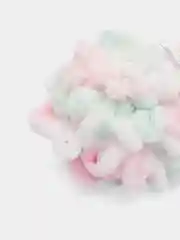 Белый пряжа Alize Puffy Color, петельки большие, 100 г, 9 м