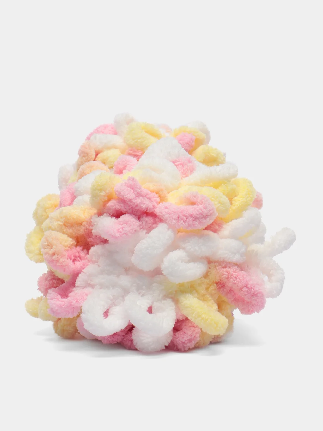 Светло-жёлтый пряжа Alize Puffy Color, петельки большие, 100 г, 9 м