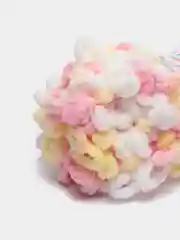 Светло-жёлтый пряжа Alize Puffy Color, петельки большие, 100 г, 9 м