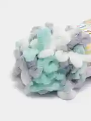 Мятный пряжа Alize Puffy Color, петельки большие, 100 г, 9 м