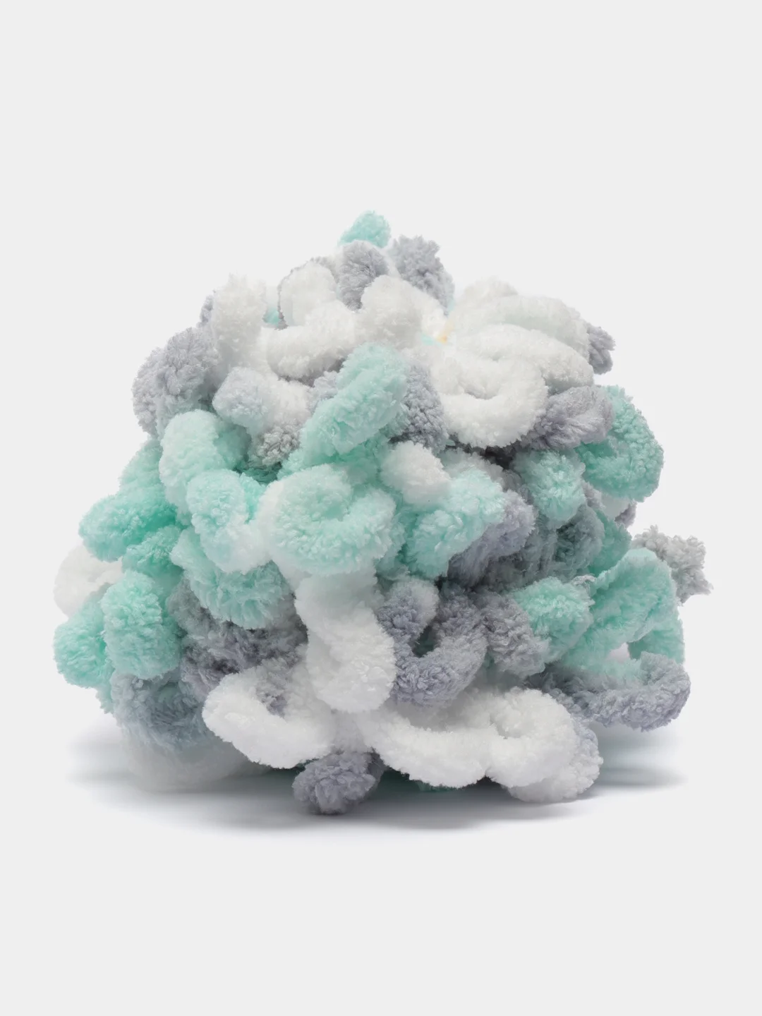 Мятный пряжа Alize Puffy Color, петельки большие, 100 г, 9 м